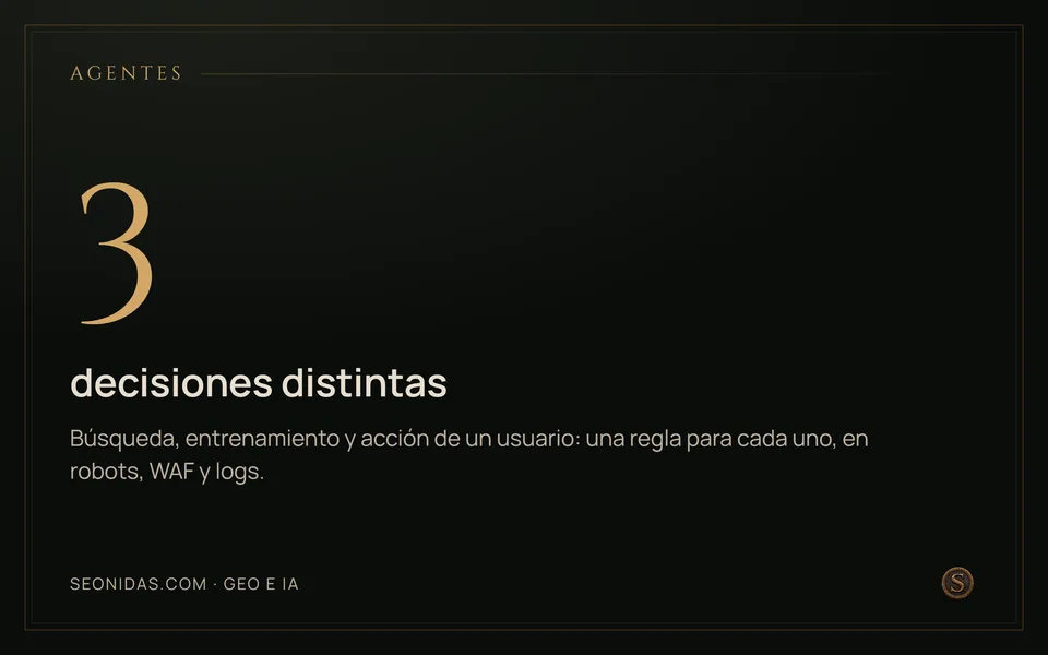 Cifra 3: tres agentes, tres decisiones.