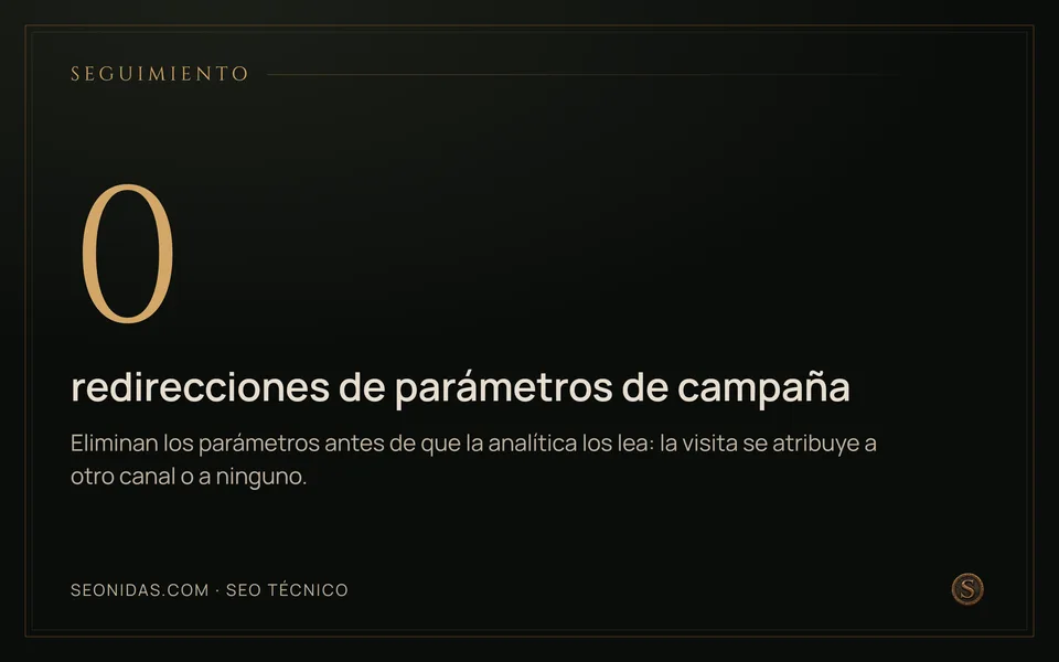Cifra 0: nunca se redirige un parámetro de campaña.